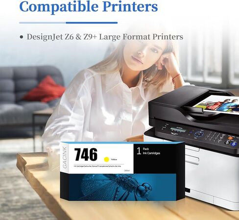 746 حبر خراطيش 6pack متوافق مع HP DesignJet Z6 & Z9+ طابعات تنسيق كبيرة (300 مل أسود غير لامع ، أسود ، سماوي ، أرجواني ، أصفر ، أحمر لوني) in Kuwait