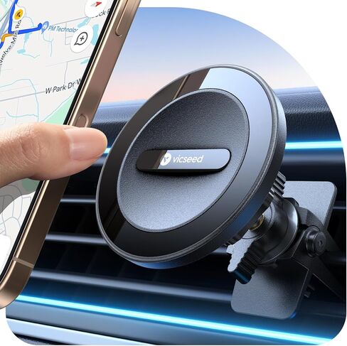 VICSEED for MagSafe Car Mount Pink– 2025 Strongest Magnetic Phone Holder for Car Vent, 360° Adjustable Study Magnet Vent Mount for iPhone 12/13/14/15/16 Series & All Phones with Metal Ring in Saudi Arabia