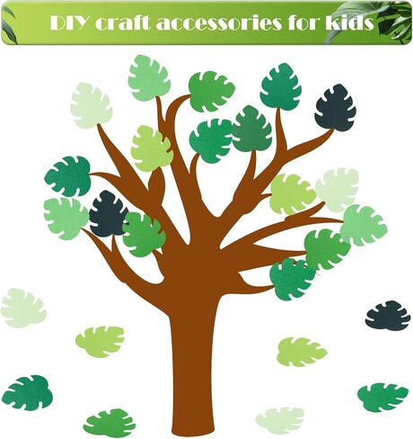 MixTeach 200 Pcs Paper Leaf Cutouts Assorted Green Color Leaf Cut Outs 4 Inch Paper Leaves Shapes Die Cut Spring Summer Classroom Decor for Bulletin Board DIY Craft Project Party Wall Decoration in Saudi Arabia