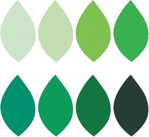MixTeach 200 Pcs Paper Leaf Cutouts Assorted Green Color Leaf Cut Outs 4 Inch Paper Leaves Shapes Die Cut Spring Summer Classroom Decor for Bulletin Board DIY Craft Project Party Wall Decoration in Saudi Arabia
