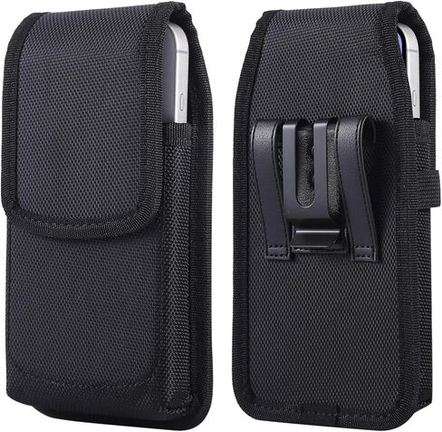 حافظة Universal مع حزام حلقات حلقات Phone Case Pouch with Card Slot Slot Pen Nylon لـ Samsung Galaxy Z Flip 5/4/3 Case Motorola Razr Plus Moto Razr+ 2023 Galaxy Z Flip 5/4/3/2 (Nylon Black ، XS) in Kuwait