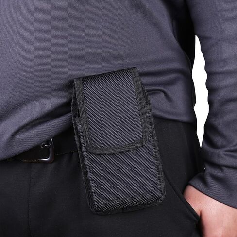 حافظة Universal مع حزام حلقات حلقات Phone Case Pouch with Card Slot Slot Pen Nylon لـ Samsung Galaxy Z Flip 5/4/3 Case Motorola Razr Plus Moto Razr+ 2023 Galaxy Z Flip 5/4/3/2 (Nylon Black ، XS) in Kuwait