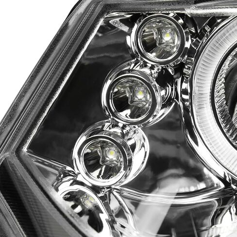 توليف المواصفات المصابيح الأمامية LED Projector Leads Grosing Black Housing Smoke Lens متوافقة مع 2006-2011 Honda Civic 2 Door Coupe ، Left + Lride Pair Assembly Assembly in Kuwait