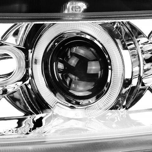 توليف المواصفات المصابيح الأمامية LED Projector Leads Grosing Black Housing Smoke Lens متوافقة مع 2006-2011 Honda Civic 2 Door Coupe ، Left + Lride Pair Assembly Assembly in Kuwait