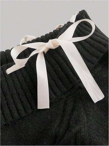 Soly Hux Women's Off the Counter Sweater Dress Bow Knit Mini Dresses BodyCon Long Sleeve Sweater Dress in Saudi Arabia