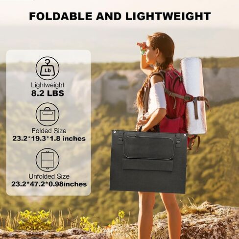 30W لوحة شمسية محمولة للتخييم ، شاحن قابل للطي عالي الكفاءة مع مخرجات USB-C/USB-A/DC تصميم مقاوم للماء لـ RV ، حقائب الظهر و Off-GRI in Saudi Arabia
