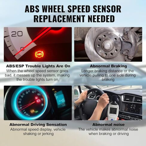 Bapmic 5105064AB Rear Right ABS Wheel Speed Sensor Compatible with Dodge Caliber 2007-2008 Jeep Compass Patriot 2007-2016 in Saudi Arabia