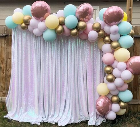 B-COOL Royal Blue Sequin Backdrop Curtains 2 Packs 2ftx8ft Sparkly Backdrop Fabric Glitter Backdrop for Party Ceremony Wedding Background Decoration in Saudi Arabia