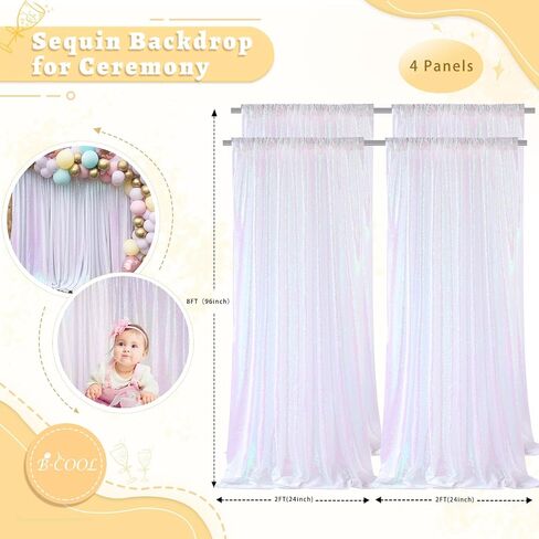 B-COOL Royal Blue Sequin Backdrop Curtains 2 Packs 2ftx8ft Sparkly Backdrop Fabric Glitter Backdrop for Party Ceremony Wedding Background Decoration in Saudi Arabia