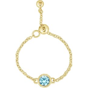 IM الذهب مطلي بالذهب مستدير Zirconia Zirconia birthstone سلسلة الكابلات حلقة قابلة للتعديل in Kuwait