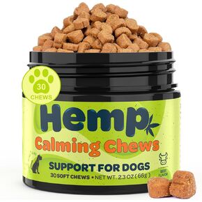 Zingly Hemp Calming Chews for Dogs Calming Treats Chews - Anxiety Relief Treats, Separation Anxiety Relief for Dogs Calming Treats Pet Calming Care Chews for Anti Anxiety Dogs, Bacon, 30 Counts in Kuwait