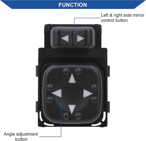 Power Mirror Switch Compatible with Chevrolet Silverado Tahoe Suburban 2000 2001 2002, GMC Yukon Sierra, Cadillac, Replaces OE 15045085 19259975 in Saudi Arabia
