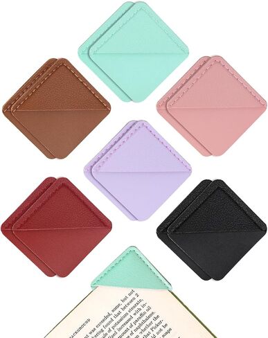 Leather Heart Bookmarks, 16 Pack Handmade PU Leather Cute Corner Page Book Marks, Stylish Reading Accessories for Women, Book Lovers, Durable, Waterproof & Decorative Set in Saudi Arabia