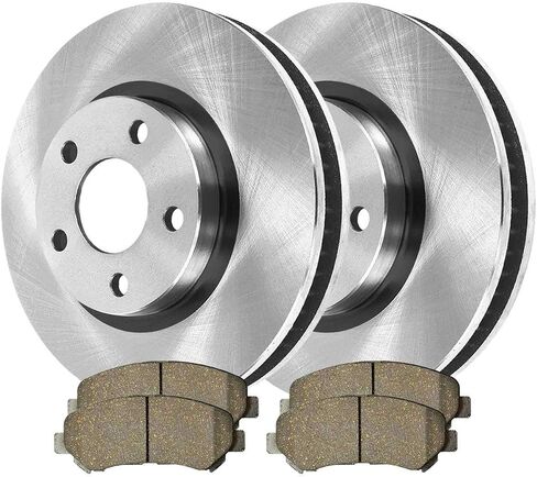 Autoshack Front Brake Kit Replace for 2008-2013 Nissan Rogue 2014-2015 Rogue Select 2.5L AWD FWD DISC BRAKE ROTORS مع منصات الفرامل السيرامية 11.7 "(295.8 مم) RSCD41514-41514-1338-2-4 in Kuwait