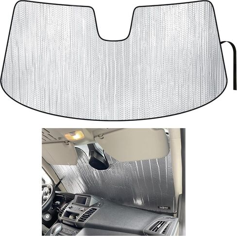 YelloPro Custom Fit Front Windshield Sunshade for 2014 2015 2016 2017 2018 2019 2020 2021 2022 2023 Ford Transit Connect (NOT for Full-Size Transit), XL XLT Titanium Passenger Wagon Cargo Minivan in Saudi Arabia
