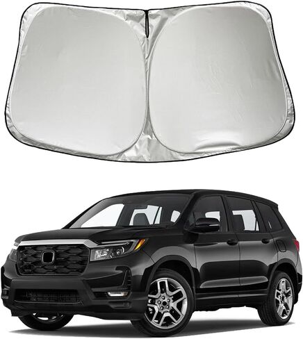 Car Windshield Sun Shade Sunshade Compatible with Honda Passport 2026 2025 2024 2023-2019 SUV Sport EX-L Touring Elite TrailSport Black Edition Accessories, Car Front Window Sun Shield Visor in Saudi Arabia