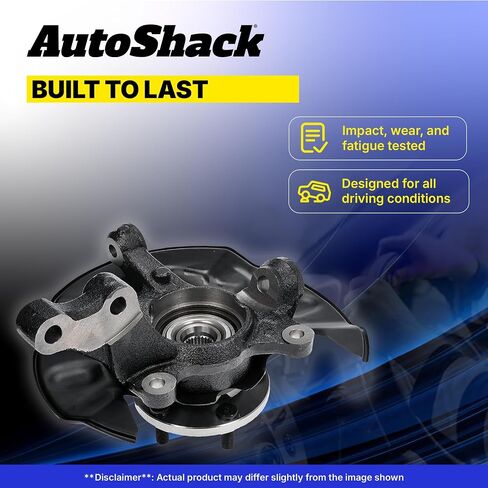 AutoShack Front Left Steering Knuckle for 2007-2011 Toyota Camry 2007-2012 Lexus ES350 2.5L 3.5L V6 FWD | Driver Side | 5-Lug | Wheel Bearing Hub Assembly Replacement KN786263 in Saudi Arabia