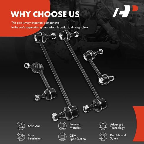 A-Premium Set of 4, Front & Rear Sway Bar Links Kit Stabilizer Bar Links, Compatible with Scion tC 2005 2006 2007 2008 2009 2010 in Saudi Arabia