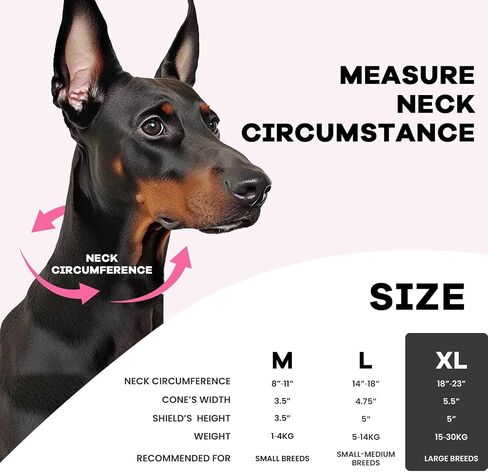 Inflatable Surgery Collar for Dogs-Enhanced Anti-Licking Protective Cone with Adjustable Strap (Grey, XL) in Saudi Arabia