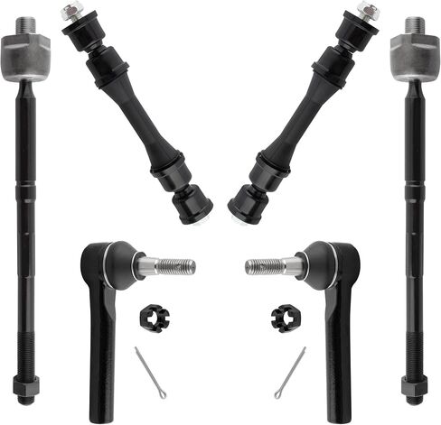 K700432 ES800948 EV800938 Front Inner & TIE ROD نهايات الاستقرار Sway Sway Bar Kit Kit لـ Cadillac Escalade Chevrolet Suburban GMC Yukon 2015-2019 Silverado Sierra 1500 2014-2018 in Saudi Arabia