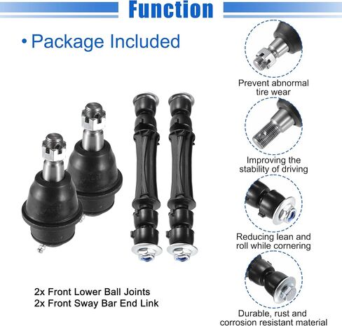 X AUTOHAUX 4 Pcs Front Lower Ball Joints Sway Bar Links for Cadillac Escalade 2007-2016 No.K500007/K700432 in Saudi Arabia