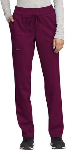Cherokee Scrub Set for Women Zip Round Neck Scrub Top WW602 Mid Rise Tapered Leg Drawstring Scrub Pant WW105 in Saudi Arabia