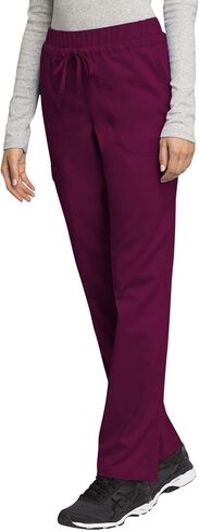 Cherokee Scrub Set for Women Zip Round Neck Scrub Top WW602 Mid Rise Tapered Leg Drawstring Scrub Pant WW105 in Saudi Arabia