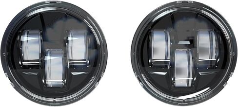 Indian Motorcycle Driving Lights Pathfinder S LED, Pair, for Specific Challenger, Chief, Chieftain, Pursuit Dark Horse, Roadmaster Limited Models and More, Gloss Black, 3.5-Inch Size - 2884708-266 in Saudi Arabia