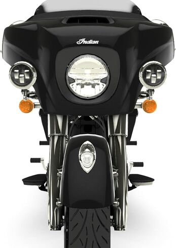 Indian Motorcycle Driving Lights Pathfinder S LED, Pair, for Specific Challenger, Chief, Chieftain, Pursuit Dark Horse, Roadmaster Limited Models and More, Gloss Black, 3.5-Inch Size - 2884708-266 in Saudi Arabia