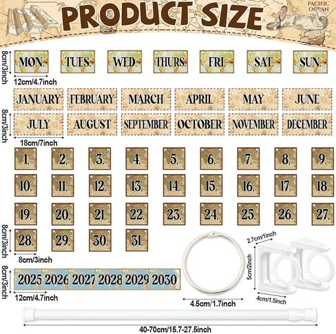 Mountains Calendar Bulletin Board Set Moving Mountain Flip Calendar with Holder Mountains Bulletin Board Decoration 57 Date Cards Adjustable Calendar Holder for Office Home School Classroom Decor in Kuwait