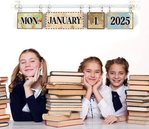 Mountains Calendar Bulletin Board Set Moving Mountain Flip Calendar with Holder Mountains Bulletin Board Decoration 57 Date Cards Adjustable Calendar Holder for Office Home School Classroom Decor in Kuwait