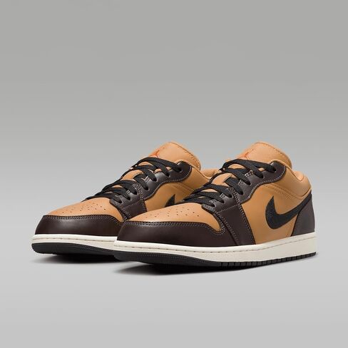 Jordan Air 1 Low SE Men's Shoes (HQ3603-201 ، Flax/Baroque Brown/Vintage Coral/Black) 11.5 in Saudi Arabia