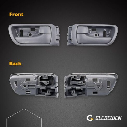Gledewen Interior Door Handle Front Driver Passenger Side with Door Lock Button, Grey Inside Door Handle, Compatible with Toyota Camry 2002-2006, Replaces# 69206-AA021 69205-AA021 in Saudi Arabia