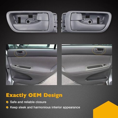 Gledewen Interior Door Handle Front Driver Passenger Side with Door Lock Button, Grey Inside Door Handle, Compatible with Toyota Camry 2002-2006, Replaces# 69206-AA021 69205-AA021 in Saudi Arabia