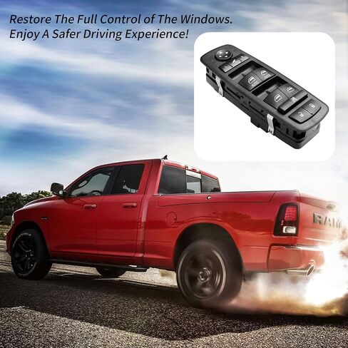 Master Power Window Switch | 8 PINS + 3 PINS Check Required | Replacement for 2012 Chrysler 300, 2016-2021Ram 1500/2500/3500, 2011-2012 Dodge Journey | Replaces# 56046826AE, 56046826AC in Saudi Arabia