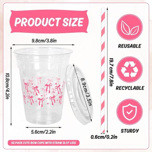 50Pcs 12Oz Wildflower Disposable Plastic Cups with Lids and Straws Spring Summer Vintage Floral Cold Beverage Drinking Cups for Home Kitchen Party Supplies in Kuwait