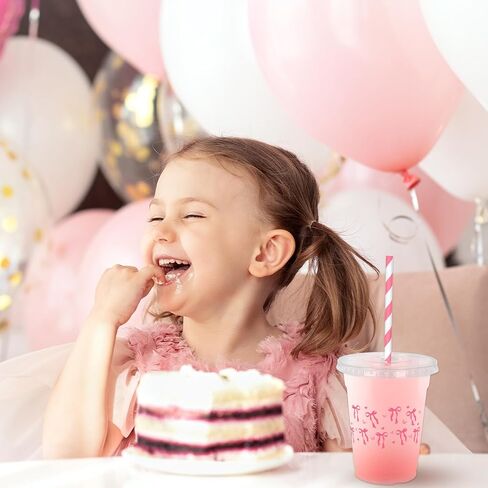 50Pcs 12Oz Wildflower Disposable Plastic Cups with Lids and Straws Spring Summer Vintage Floral Cold Beverage Drinking Cups for Home Kitchen Party Supplies in Kuwait