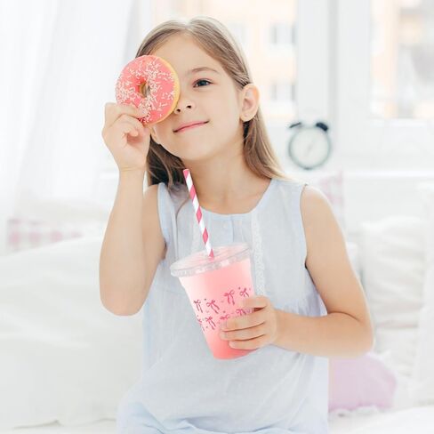 50Pcs 12Oz Wildflower Disposable Plastic Cups with Lids and Straws Spring Summer Vintage Floral Cold Beverage Drinking Cups for Home Kitchen Party Supplies in Kuwait