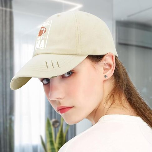 Football It's in My DNA American Football Game Hat for Mens Washed Distressed Baseball Caps Fashion Washed Running Hats Fitted in Saudi Arabia