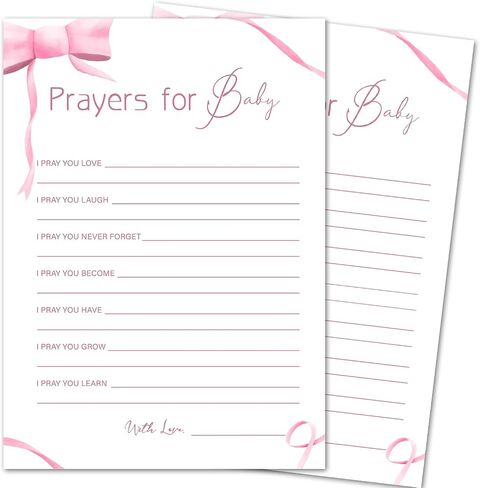 ألعاب Pink Bow Baby Shower Games ، Funny Baby Shower Games Party Scipies for 30 ضيفًا ، ألعاب استحمام الطفل للفتاة - Baby Word Scramble -P05 in Kuwait