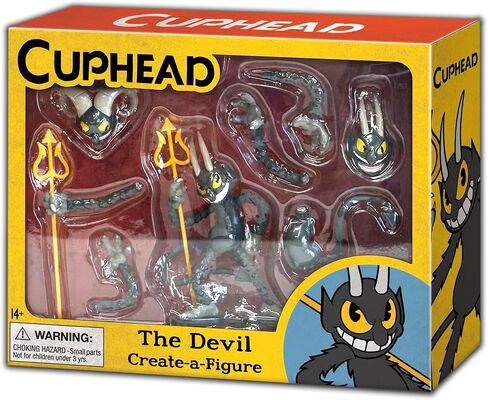 Toynk Cuphead Mugman Create-A-Figure 3-Inch Mini Adult Figure | Multiple Interchangeable Parts for Posing, Customization in Saudi Arabia