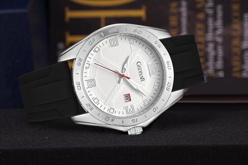 Waterproof Men's Big Face Large Watch Sport Stylish Military Business Analog Quartz Date Calendar with Silicone Band Wrist Watches in Saudi Arabia