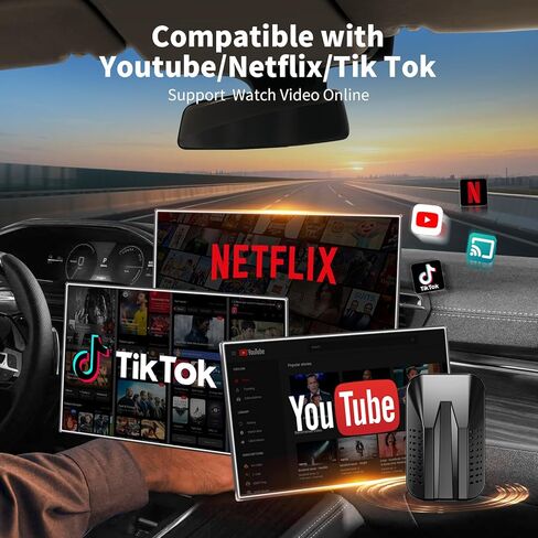 Leadtree 2 in 1 carplay Dongle ، قم بتحويل سلكية إلى محول CarPlay اللاسلكي اللاسلكي ومحول Adoroid Auto اللاسلكي ، وتوصيل التوصيل والتشغيل Easy Setup Update ، للسيارات السلكية المصنع بعد عام 2016 in Kuwait