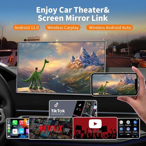 Leadtree 2 in 1 carplay Dongle ، قم بتحويل سلكية إلى محول CarPlay اللاسلكي اللاسلكي ومحول Adoroid Auto اللاسلكي ، وتوصيل التوصيل والتشغيل Easy Setup Update ، للسيارات السلكية المصنع بعد عام 2016 in Kuwait