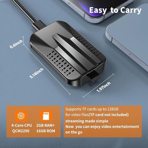 Leadtree 2 in 1 carplay Dongle ، قم بتحويل سلكية إلى محول CarPlay اللاسلكي اللاسلكي ومحول Adoroid Auto اللاسلكي ، وتوصيل التوصيل والتشغيل Easy Setup Update ، للسيارات السلكية المصنع بعد عام 2016 in Kuwait