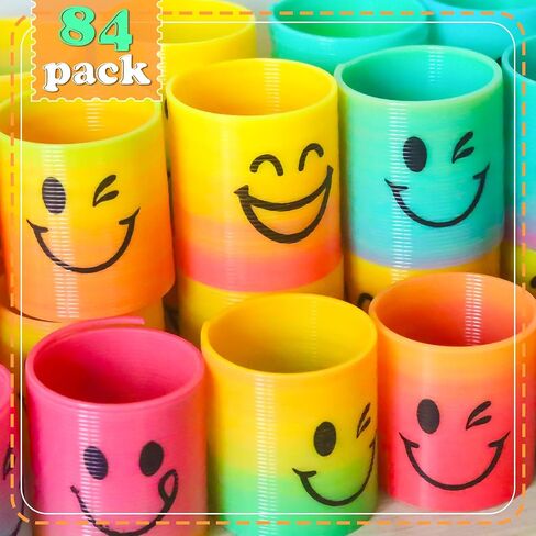 42 Pack Mini Spring Party Favors Toys Magic Fidget Stress Coil for Favor Carnival Prize Birthday Goodie Bag Stuffers for Kids Boys Girls in Kuwait
