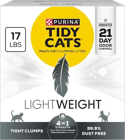 Purina Tidy Cats Low Dust, Multi Cat, Clumping Cat Litter Odor Control Formula, Lightweight Glade Clear Springs - 12 lb. Box in Kuwait