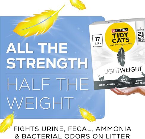 Purina Tidy Cats Low Dust, Multi Cat, Clumping Cat Litter Odor Control Formula, Lightweight Glade Clear Springs - 12 lb. Box in Kuwait