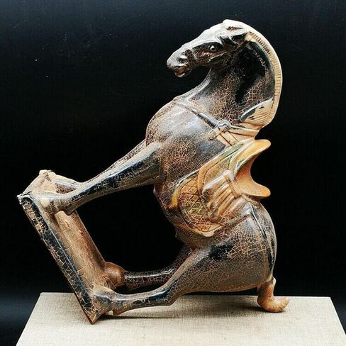 Horse Sculptures Home Decor,Home Decor Chinese Tang Dynasty Zodiac Fortune Statue War Horse Pottery Collection Statue Ornaments Sculptures for Office Desktop Decoration in Saudi Arabia