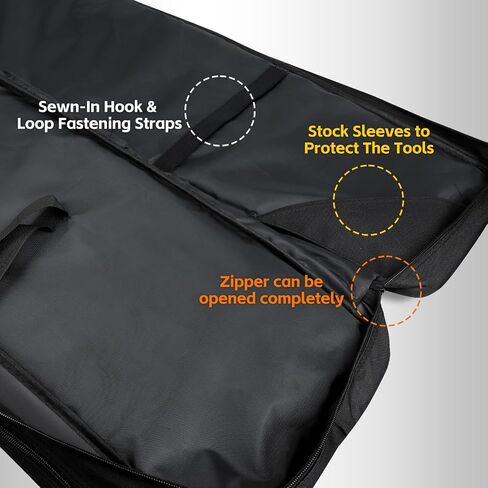 Heavy-Duty Fishing Rod Bag 600D Waterproof Oxford Fabric, Large Capacity with 2 Main Compartments + Multi-Pockets, Scratch-Proof Protection Fishing Pole Reel Case, Nice Fishing Gift for Men in Saudi Arabia